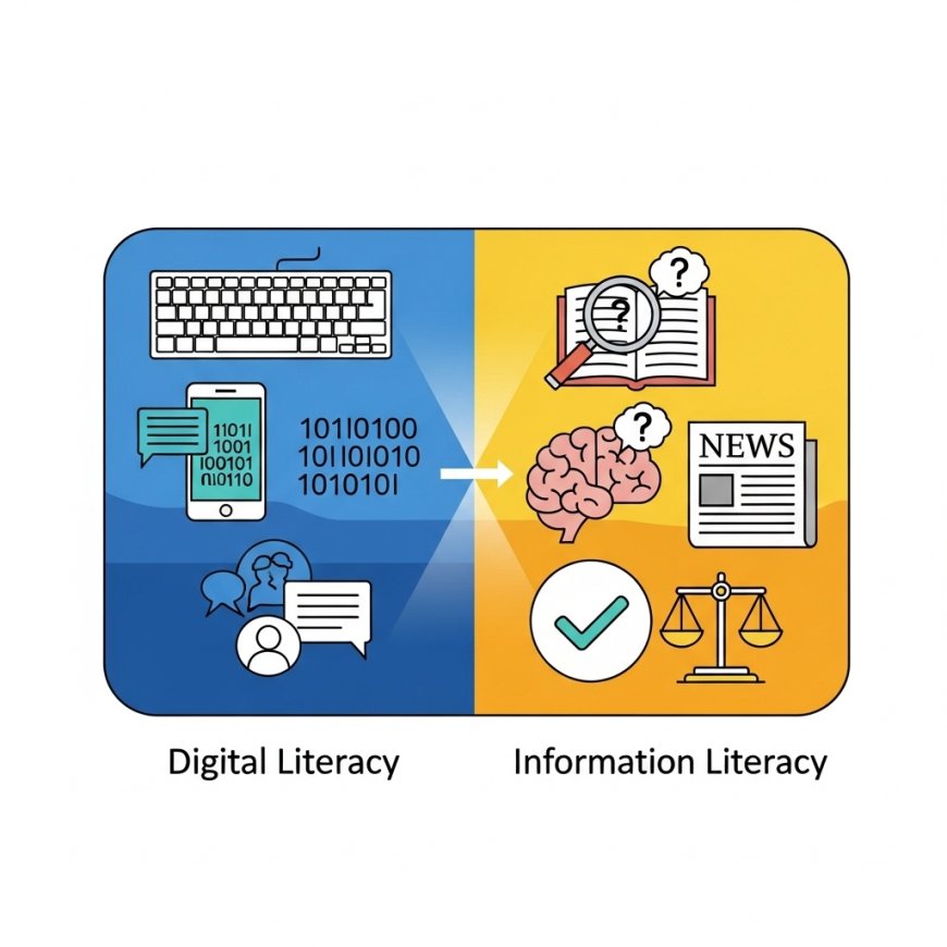 Digital Literacy vs. Information Literacy: Distinctions and Importance for the USA